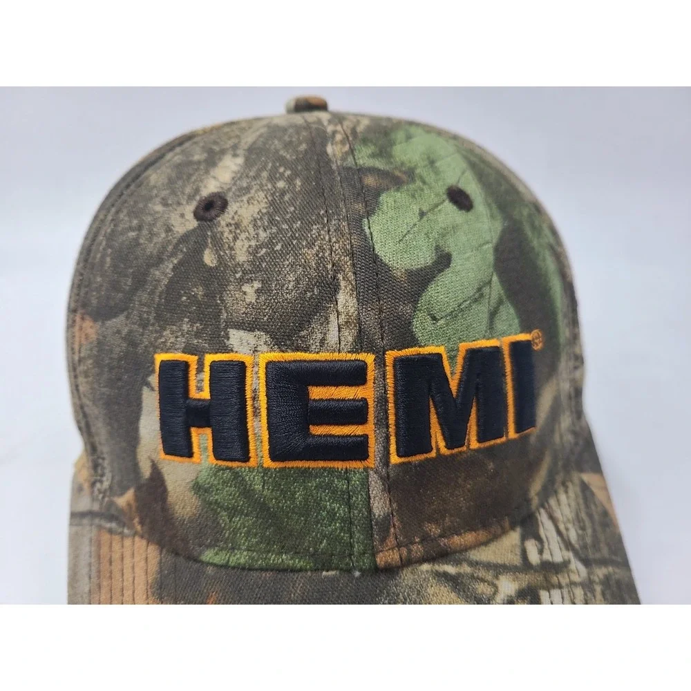 Vintage Dodge Ram Hemi Camo Drew Pearson Marketing Adjustable Hat‎ Cap Men Brown